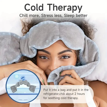 Weighted Eye Mask for Sleeping Heavy Weighted Eye Pillow for Men Women Soft Sleep Face Eyes Cover with Nose Pad for Sidesleeper